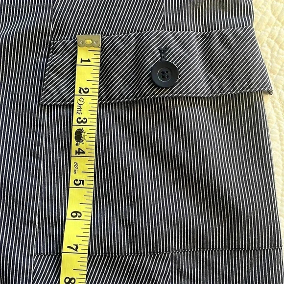 Cotton Blend Blazer Women’s 20 Embellished Striped Jacket Military Classic Blue - Picture 14 of 17